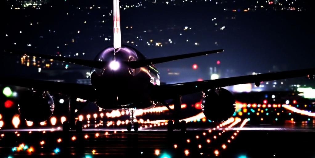 Airport at night