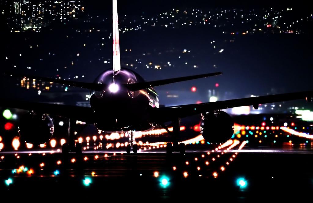 Airport at night